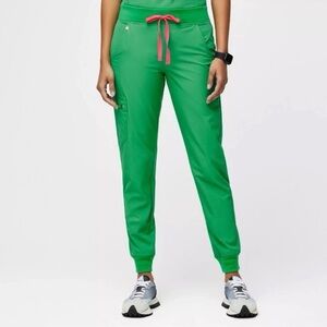 FIG Neon Green & Pink Zamora Jogger Scrub Pants XXS/P